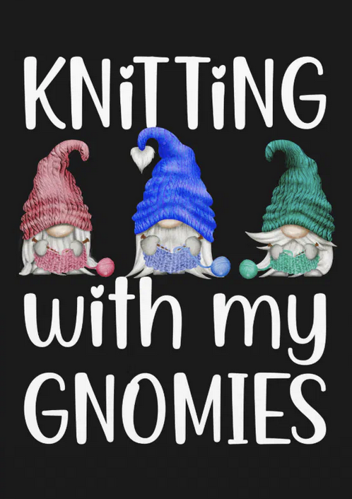 gnomes knitting